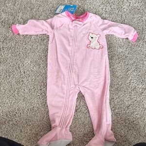 Carter's Pink Bear Footie One Piece